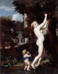 Venus sammelt Äpfel